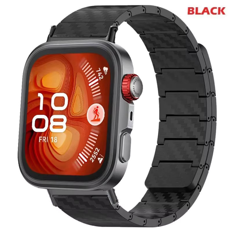 Huawei Uhrenarmband, Carbon Faser, Schwarz, Unisex - Bild 2