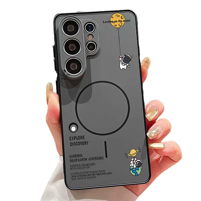 Magnetische Handyhülle Kleiner Astronaut in Blau für Samsung Galaxy S25 S26 Ultra Edge S24 S23 FE A57 A17 A56 A37 A16 A55 A36 A55 Hartschale - Bild 5