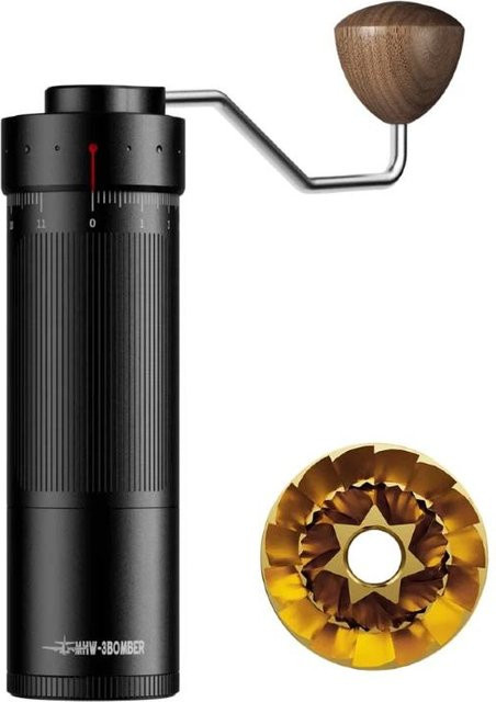 MHW-3BOMBER Blade R3 PRO Kaffeemühle, manuelle Handkurbel-Mahlmaschine mit Titanbeschichtung, Schwarz - Bild 1