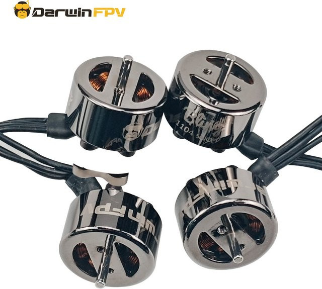 Darwin FPV Bling Serie 1104 5000KV Brushless-Motor in Silber für 2-4 Zoll Drohnen - Bild 1