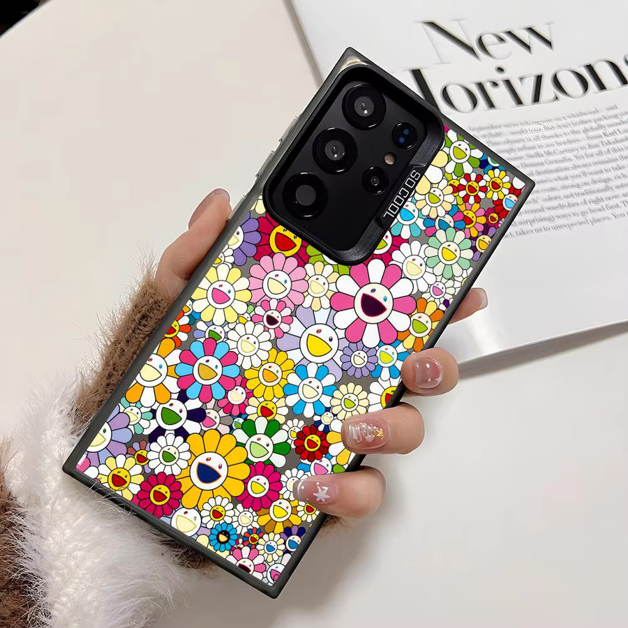 T-TakaShis M-MuraKAmis Silikon Handyhülle für Samsung Galaxy S25 Edge S24 S23 S22 S21 S20 Ultra in Silber - Bild 2