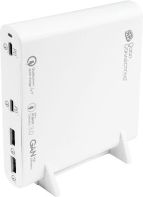 Good Connections USB-Desktop-Schnellladestation mit GaN-Technologie, 120 W Leistung, 4 Ports (2 x USB-C und 2 x USB-A), weiß - Bild 1