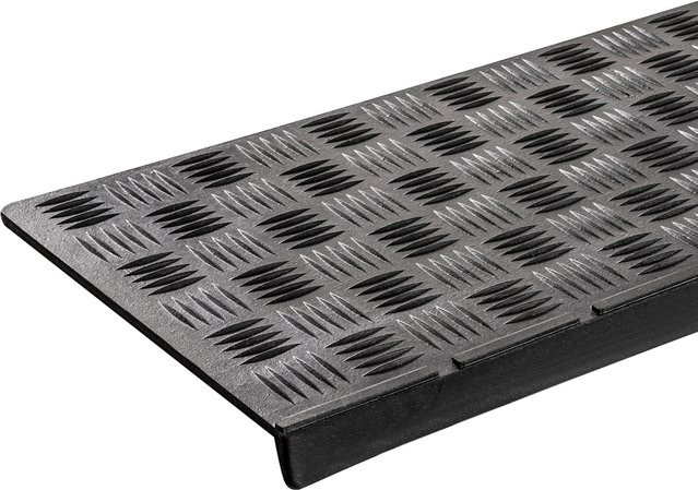 Selbstklebende Stufenmatte von Heine Home in Schwarz aus strapazierfähigem Gummi - Bild 1