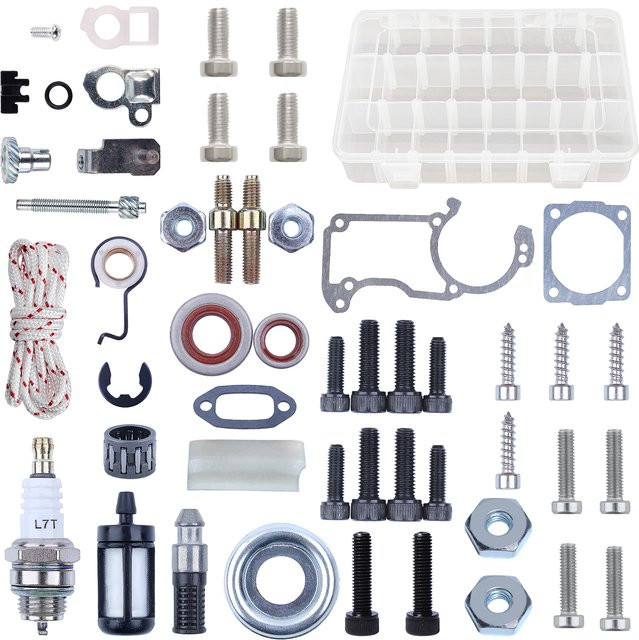 Haishine Hardware-Kit mit Stangenmuttern und Bolzenschrauben in Silber für Stihl Kettensägen MS260 MS360 MS440 MS441 MS460 MS461 MS660 Ersatzteilset 1127 007 1003 - Bild 1