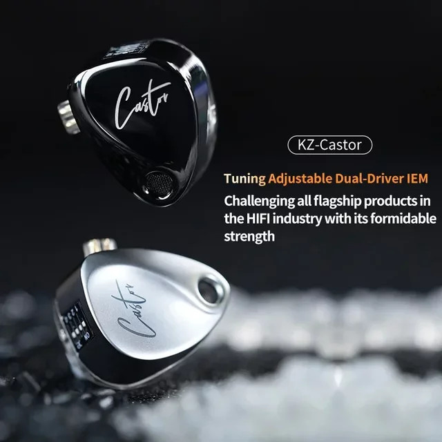 KZ Castor 2DD Dynamischer In-Ear-Kopfhörer HiFi-Bass-Monitor in Schwarz - Bild 1