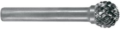 Exact 72306 Frässtift Hartmetall Kugel in Silber, Länge: 54 mm, Schaftdurchmesser: 6 mm - Bild 1
