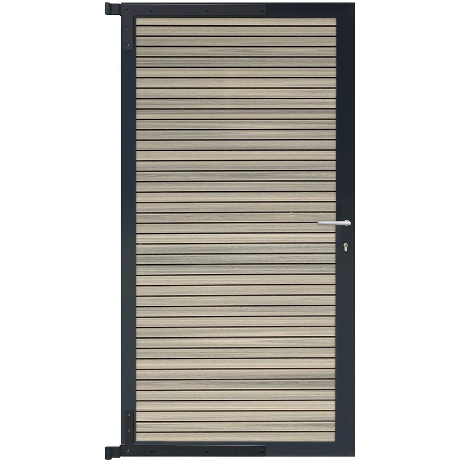 GartenLand Steckzauntor Shadowline aus WPC und Aluminium in Amethystgrau und Anthrazit, B: 90 cm, H: 175 cm - Bild 2