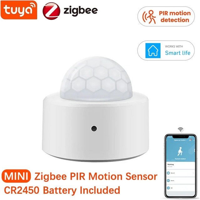 Tuya Zigbee PIR Infrarot Bewegungsmelder Smart Home Sensor in Weiß für Alexa und Smart Life (benötigt Gateway) - Bild 1