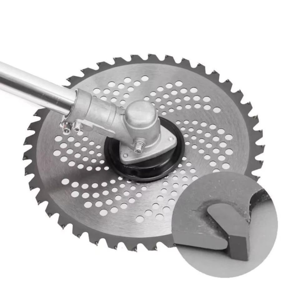 Hartmetall Rasenmäher Klingen Set für Rasentrimmer und Unkrautmäher in Silber - Bild 2