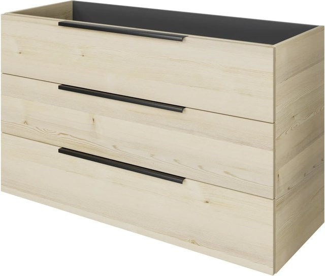 Pelipal Waschbeckenunterschrank Quantum 07 Polar Pinie Quer mit 3 Auszügen, Breite: 120 cm, Höhe: 72 cm, Tiefe: 43 cm - Bild 1
