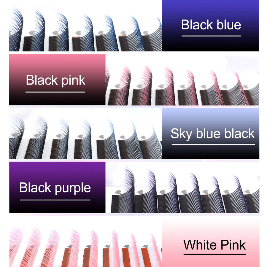 CoMango Fairy Flora Lashes Falsche Wimpern, Ombre Black Purple, Unisex - Bild 3