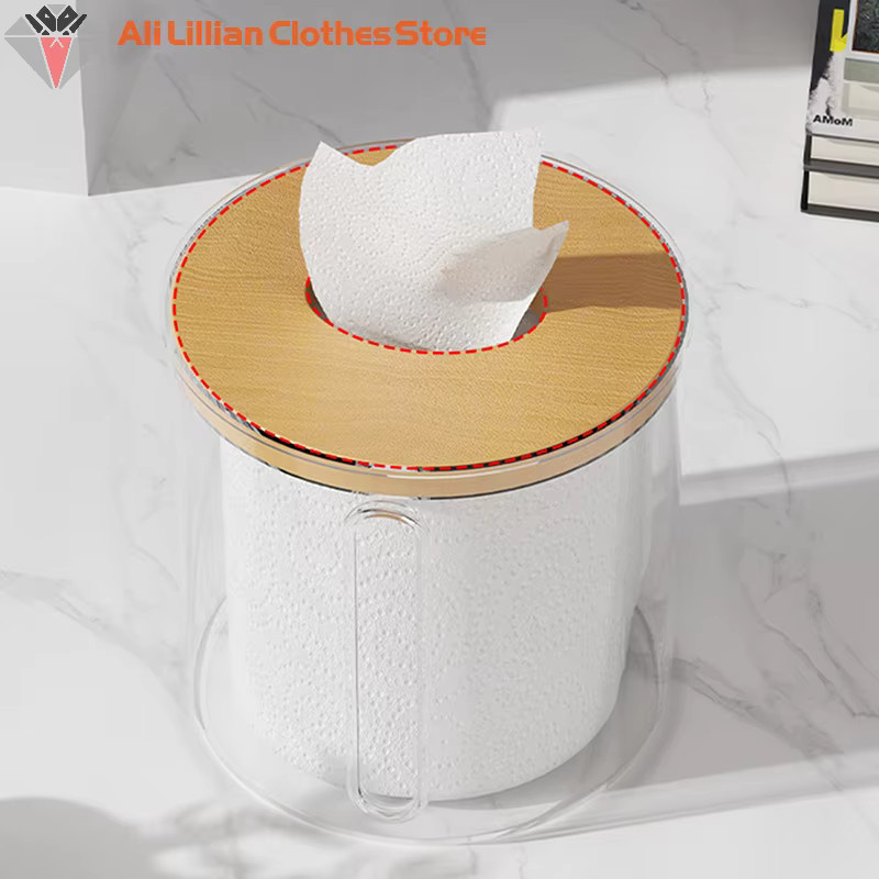 WHPHous Tissue Box aus Acryl in Grau und Transparent zur Aufbewahrung von Servietten und Fernbedienungen - Bild 2