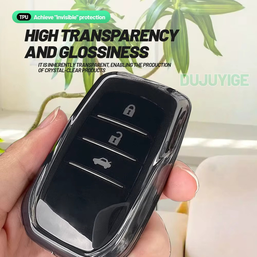 Transparente TPU-Schlüsselhülle für Lexus LM 300h AH30 (2020-2023) inklusive Schlüsselanhänger - Bild 4