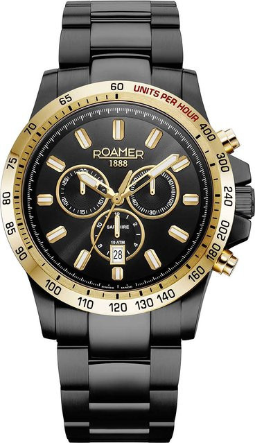 Roamer Chronograph, Edelstahl, Quarz, 45 mm, Herren - Bild 1