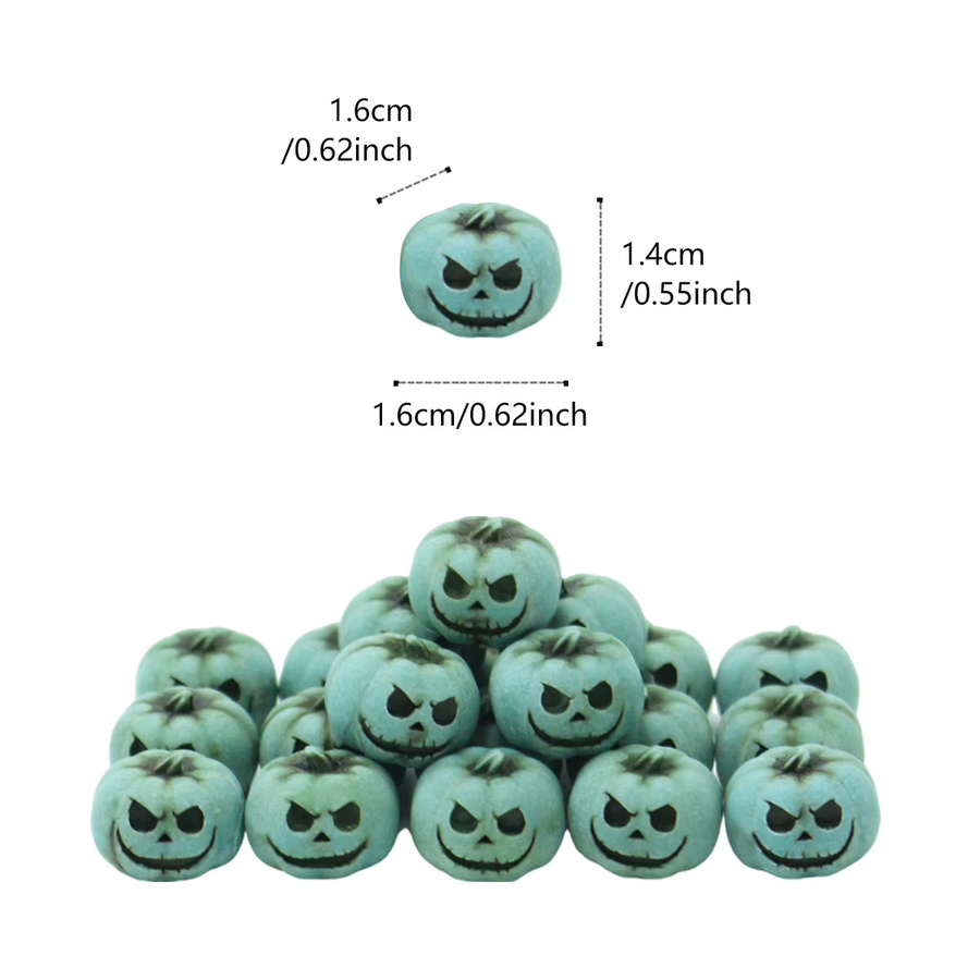 Reap the Joy 20 grüne Miniaturbonsai-Kürbisse aus Kunstharz für Halloween und Thanksgiving Dekorationen - Bild 6