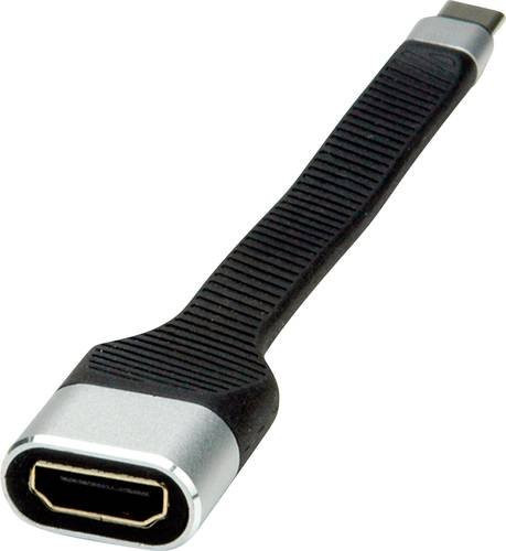Roline USB-C auf HDMI Adapterkabel Schwarz 0,13 m - Bild 1