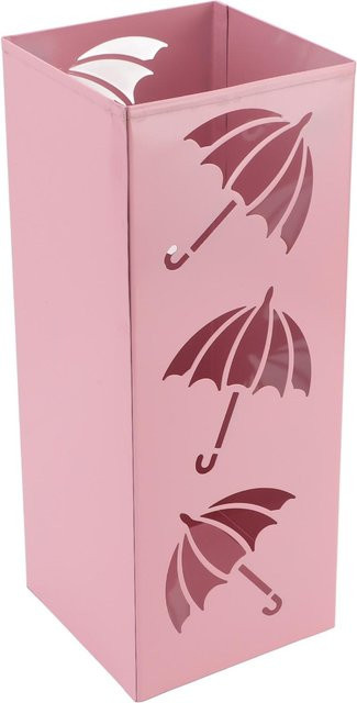 CosyHome Schirmständer aus Metall in Pink, platzsparender und kippsicherer Schirmeimer für den Eingangsbereich - Bild 1