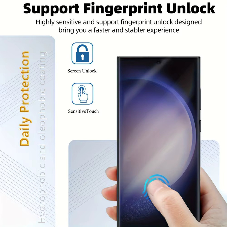 2 Stück Samsung Galaxy S24 Displayschutz aus gehärtetem Glas, Ultra Clear, transparent - Bild 3