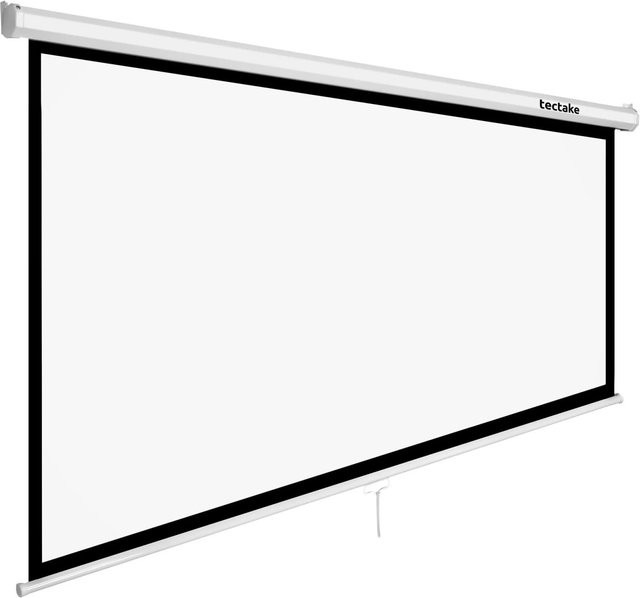 tectake Beamer-Leinwand für 4K, HD, Ultra HD und Full HD, Format 16:9, 72 Zoll, Weiß - Bild 2