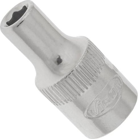 Vigour Steckschlüsseleinsatz V2413N mit Außensechskant-Profil in Silber, Antrieb 1/4 Zoll, 4 mm - Bild 1
