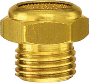Riegler Sinterbronce-Schalldämpfer flach in Gold, Messing, G 3/4 a., SW 27 - Bild 1