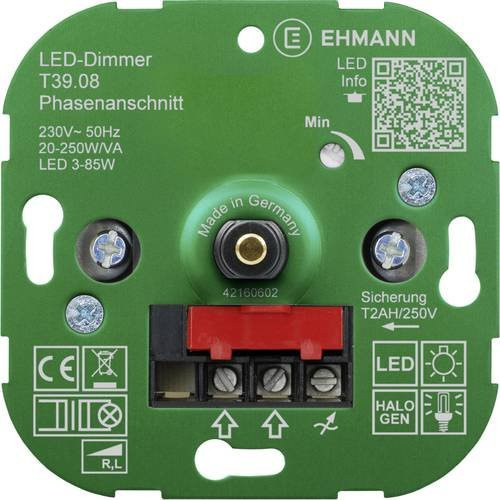 Ehmann LUMEO Unterputz Dimmer in Grün für LED, Energiesparlampen, Halogen und Glühlampen - Bild 1