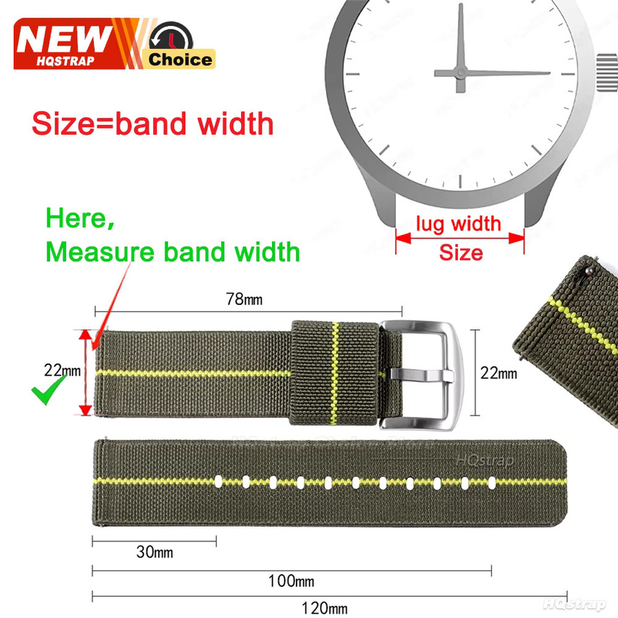 HQstrap Uhrenarmband Nylon, Unisex - Bild 3