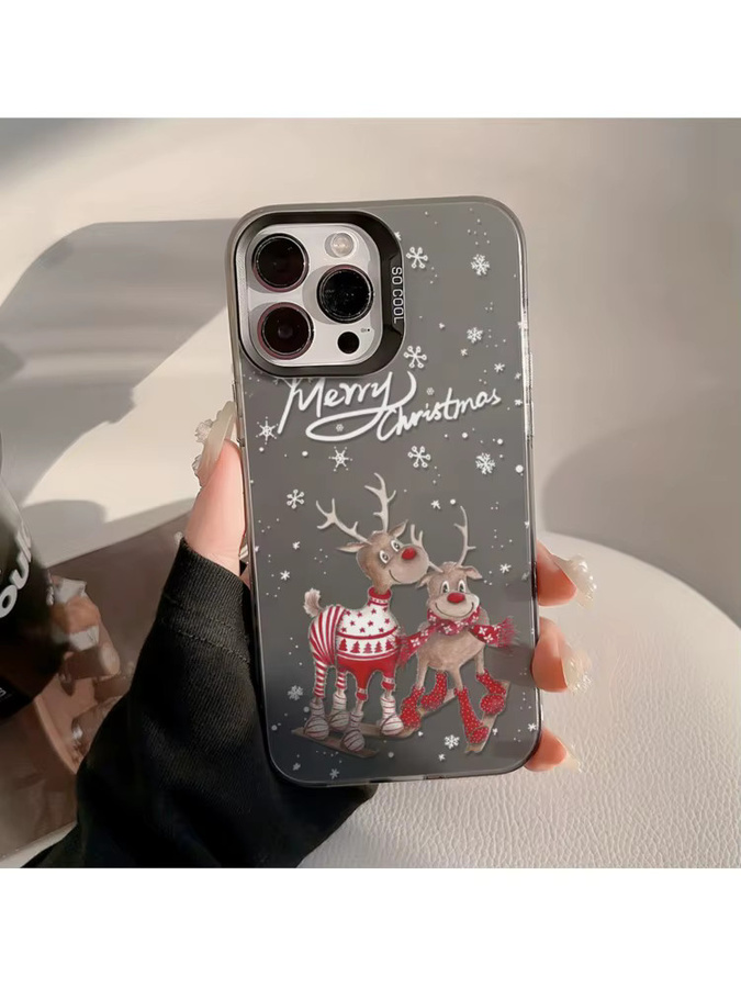 Stoßfeste Silikon Handyhülle mit Rentier-Cartoon-Design für Samsung Galaxy S25 Ultra, S24, S23, FE, A55 5G, A54, A53, A52 in Multicolour - Bild 6
