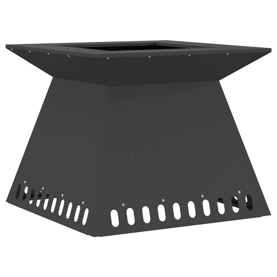 vidaXL Feuerstelle aus Stahl in Schwarz, B/T/H: 60 x 60 x 50 cm - Bild 2