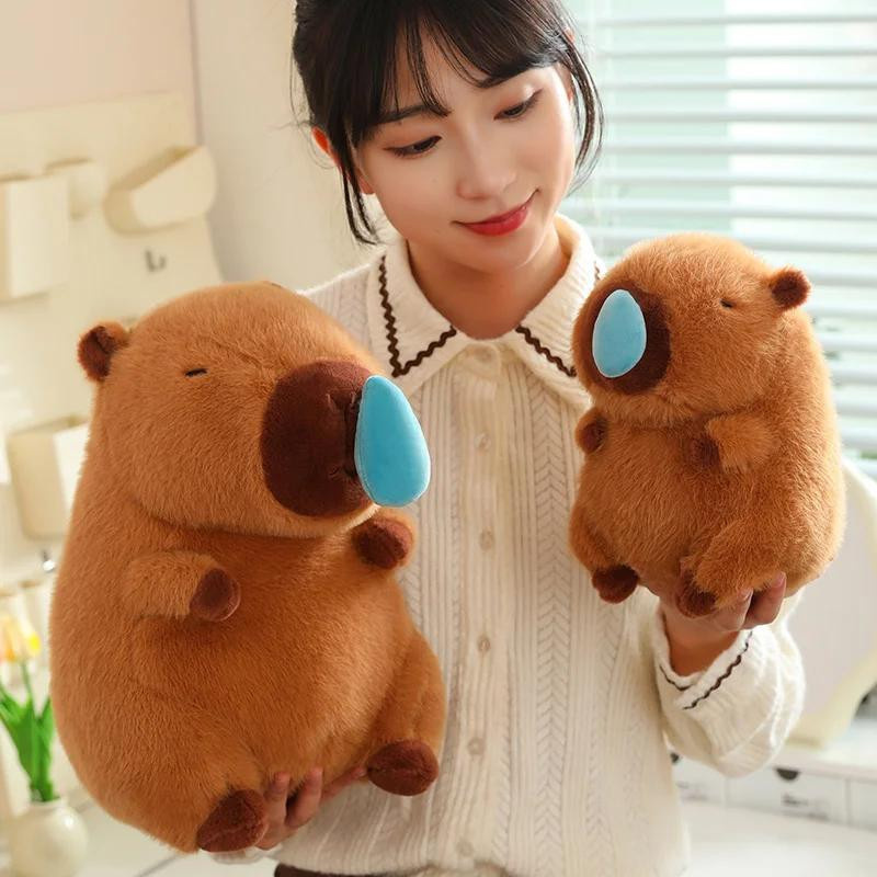 Yiran bag Kawaii Capybara Plüsch Simulationstiere mit dehnbarem Nasenschleim Plüschpuppe - Bild 2