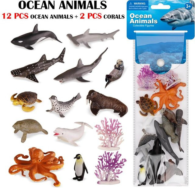 Yiran toy 1 Simulation Tiere Dinosaurier Meerestiere Bauernhof Insekten, Actionfiguren, ab 3 Jahren - Bild 1