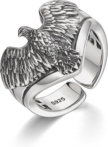 Buyee Ring, 925 Silber, Adler, Unisex - Bild 1