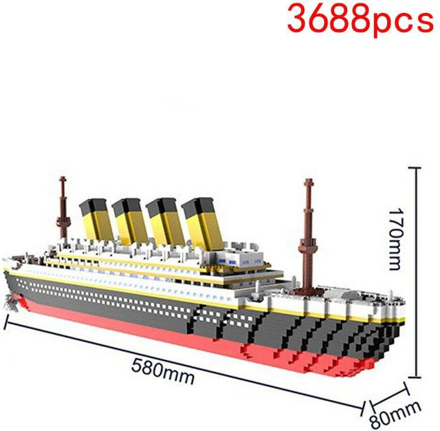 Yiran toy Titanic Mikro Mini Bausteine, Kreuzfahrtschiff, ab 14 Jahren - Bild 1
