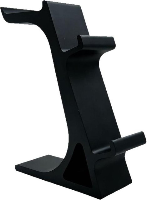 3-in-1 Gaming-Controller-Ständer Schwarz mit Kopfhörerhalter und Platz für 2 Gamepads als Desktop-Organizer - Bild 1