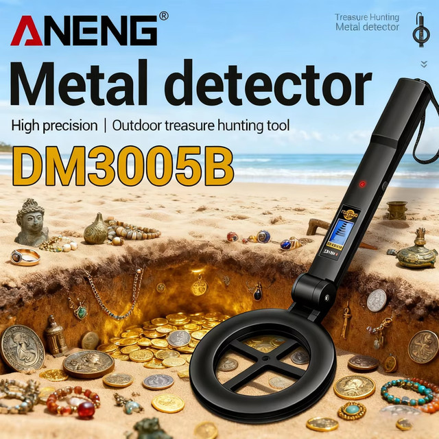 ANENG DM3005B Handheld Metalldetektor mit Beep- und Vibrationsalarm für Sicherheitskontrollen und Schatzsuche - Bild 1