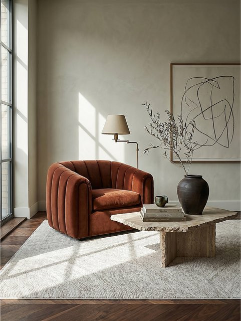 Kurzflor Teppich Kadima Design von SCRIVIA in Beige, B: 200 cm, T: 290 cm - Bild 1