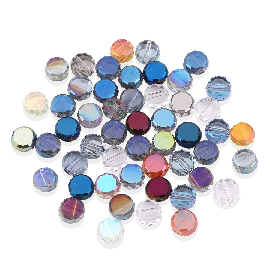 YUANZHIRUN Perlen, 8 mm, facettiertes Glas, rund, 50 Stück - Bild 2