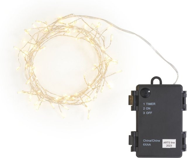 Outdoor LED-Lichterkette mit 80 LEDs und Timer in Kupfer für Garten und Terrasse - Bild 1