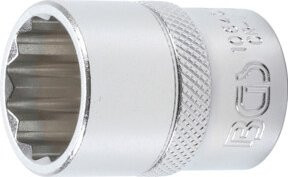BGS Steckschlüssel-Einsatz Zwölfkant 10640, Antrieb 1/2 Zoll, Schlüsselweite 20 mm, Silber - Bild 1