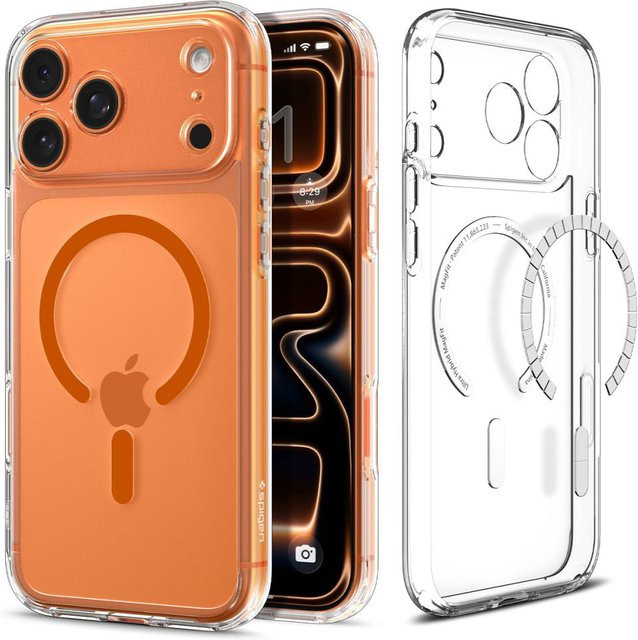 Spigen Ultra Hybrid MagSafe Schutzhülle für Apple iPhone 17 Pro Max in Transparent Orange - Bild 1