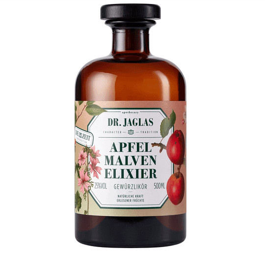 Dr. Jaglas Apfel-Malven-Elixier, Dessertlikör, 0,5 l - Bild 1