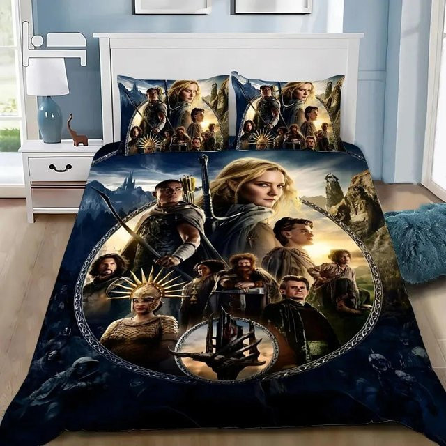 Softura Bettwäsche Set Der Herr der Ringe 3D Motiv mit Bettdecke und Kissenbezug, Mehrfarbig, B/H: 210 x 210 cm - Bild 1