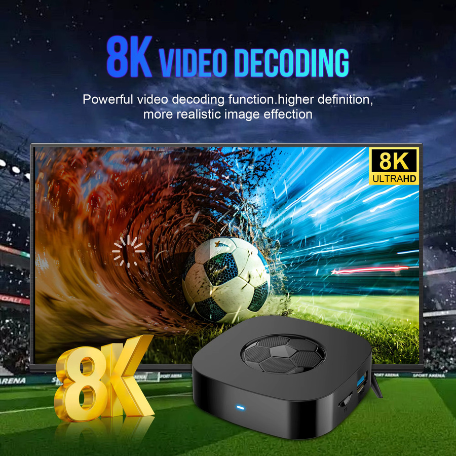 MORTAL T1 Ultra TV-Box 8K Ultra HD mit Android 16, 8GB RAM, 128GB Speicher, Dual-UI-Schnittstelle und Wi-Fi 6 in Schwarz - Bild 3