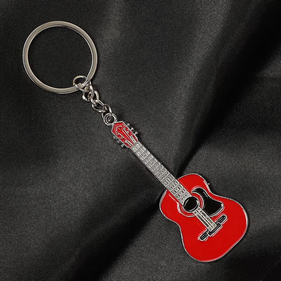 QIANBEI Schlüsselbund Charms, Gitarre, Unisex - Bild 1