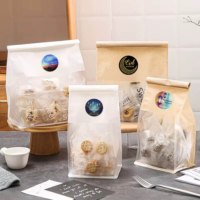 60 Stück Eid Mubarak Aufkleber für Geschenkboxen und Siegeletiketten als Ramadan Kareem Dekoration und islamisches Partyzubehör - Bild 3