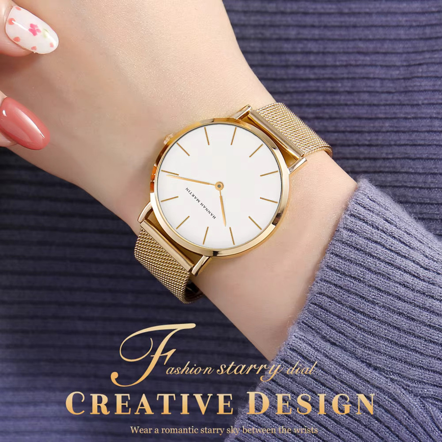 Hannah Martin Armbanduhr, Quarz, Edelstahl, Roségold, Damen - Bild 4