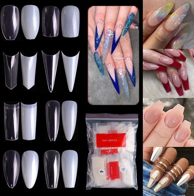 Misscheering Nagelspitzen Acryl, 500 Stück, Glänzend, Unisex - Bild 1