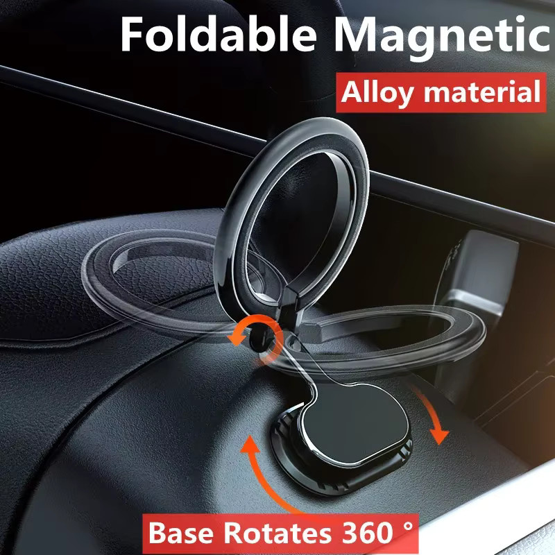 Universelle magnetische Autotelefonhalterung aus Metall für MagSafe und iPhone, Schwarz - Bild 3