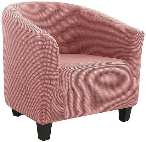 Jacquard-Clubsesselbezug in Rosa, schmutzabweisender Stretch-Sofabezug aus Polyester für dein Wohnzimmer - Bild 1