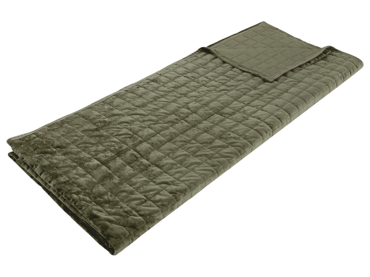 LIVARNO Tagesdecke aus Polyester in Grün, B/B: 220 x 240 cm - Bild 3